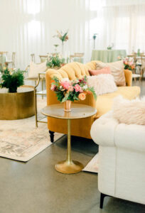 Vintage Sofa for wedding reception seating at The Farmhouse